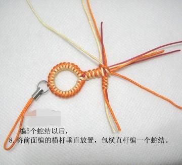 简单手机链编织教程（符号情侣手机链）(8)