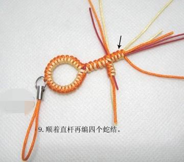 简单手机链编织教程（符号情侣手机链）(9)