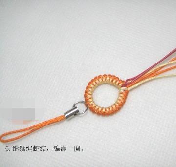 简单手机链编织教程（符号情侣手机链）(6)