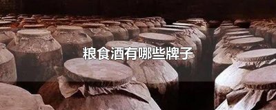 ​粮食酒有哪些牌子