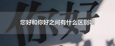 ​您好和你好之间有什么区别吗
