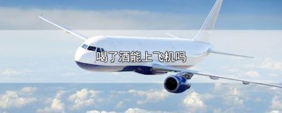 ​喝了酒能上飞机吗