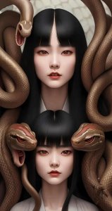 ​重口味，蛇女，恶魔之吻，不升华即堕落，暗黑惊悚壁纸